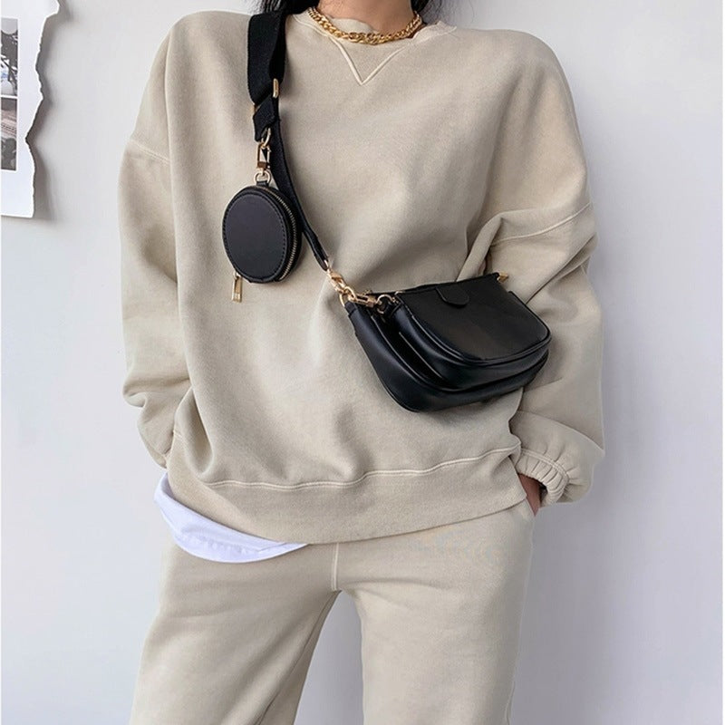 HotLuxeBag Black Luxury Handbag Set for Women College Style