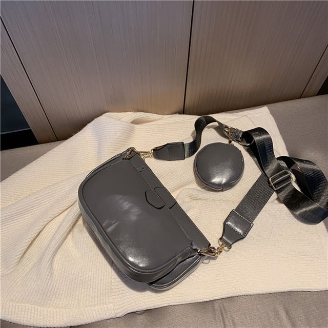 HotLuxeBag Black Luxury Handbag Set for Women College Style