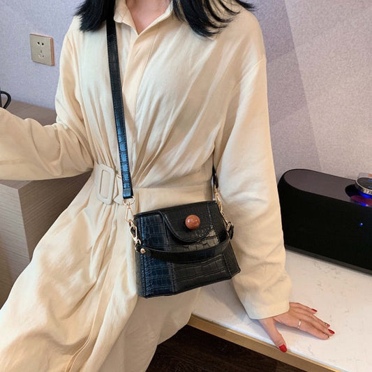 Hotluxebag Trendy Fashion Bucket Bag Large Capacity PU Leather Handbag